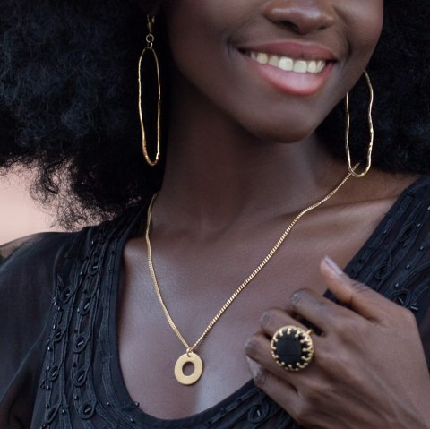 CIRCA wisior naszyjnik pozłacany