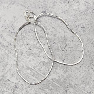 Duże Fale srebrne kolczyki nieregularne