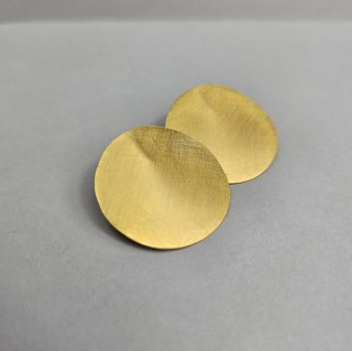 Duże pozłacane designerskie kolczyki koła