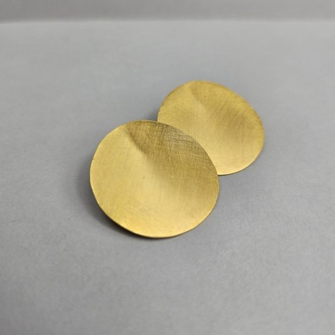 Duże pozłacane designerskie kolczyki koła