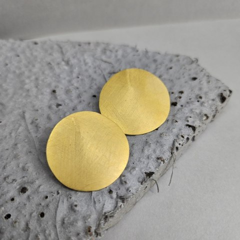 Duże pozłacane designerskie kolczyki koła