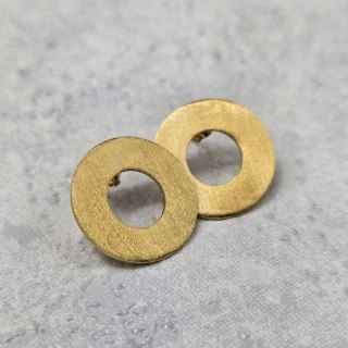 Eleganckie kolczyki koła sztyfty pozłacane CIRCA