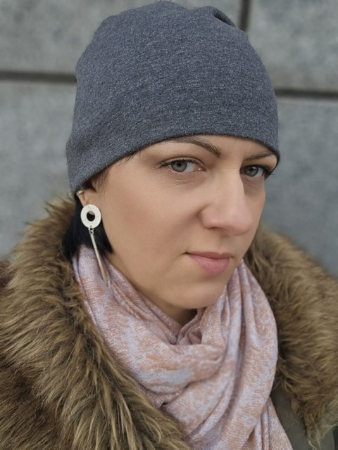 Eleganckie srebrne kolczyki koła sztyfty CIRCA z patyczkiem