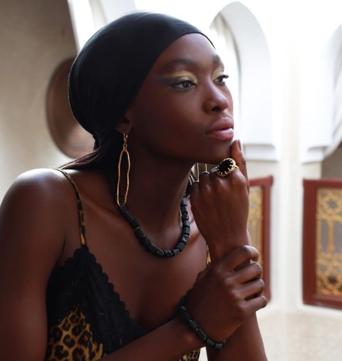 Fale Duże SLIM pozłacane, o nieregularnym kształcie