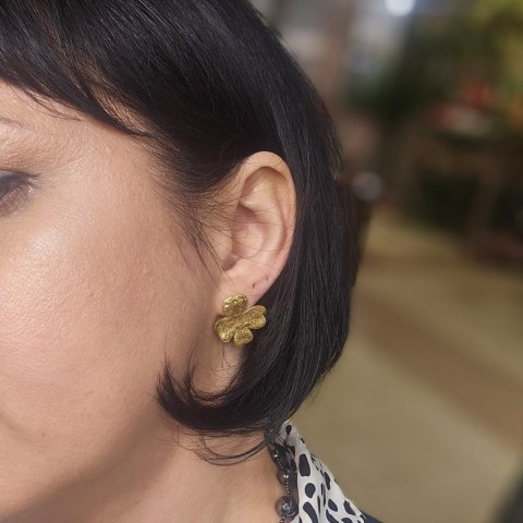 Kolczyki KONICZYNKI pozłacane sztyfty