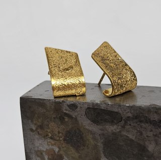 Kolczyki KORA sztyfty srebrne pozłacane