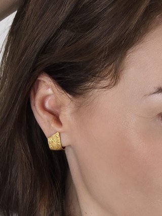 Kolczyki KORA sztyfty srebrne pozłacane