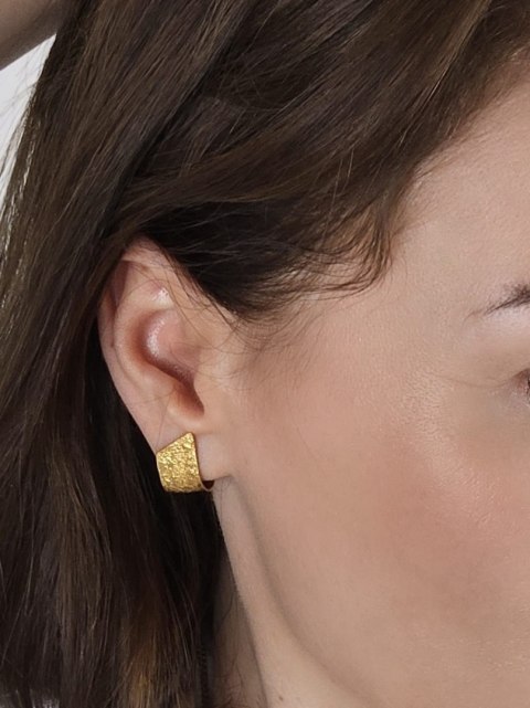 Kolczyki KORA sztyfty srebrne pozłacane