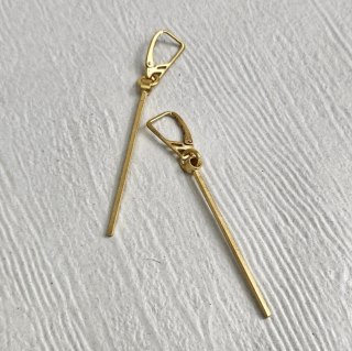 Kolczyki długie Patyczki pozłacane