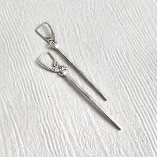 Kolczyki długie Patyczki srebrne