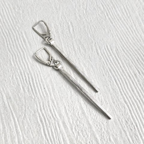 Kolczyki długie Patyczki srebrne