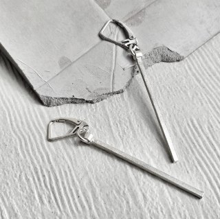 Kolczyki długie Patyczki srebrne