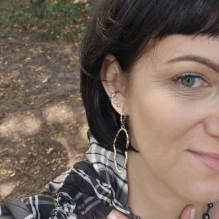 Kolczyki srebrne organiczne nieregularne Fale SLIM średnie