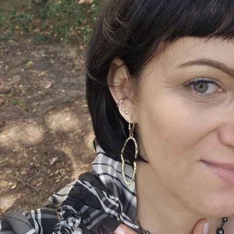 Kolczyki srebrne organiczne nieregularne Fale SLIM średnie