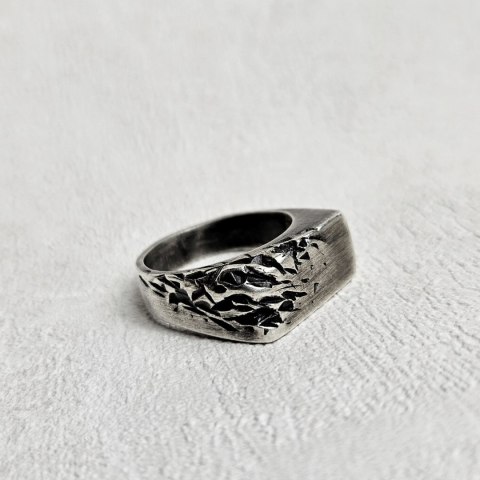 Męski srebrny Sygnet CRUSH