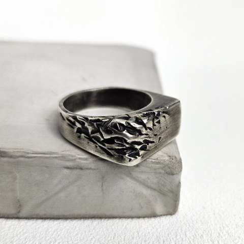 Męski srebrny Sygnet CRUSH