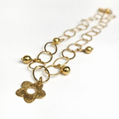 Naszyjnik pozłacany z niezapominajką z kolekcji OGRODY