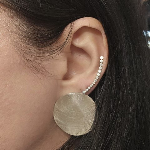 Nausznica długa wsuwka pozłacana