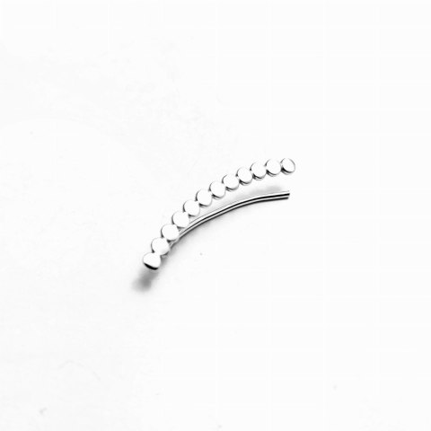 Nausznica długa wsuwka srebrna