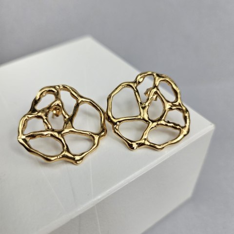 Pozłacane ażurowe kolczyki koła z kolekcji SMUGI
