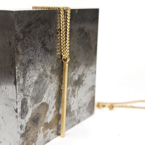 Pozłacany delikatny Wisior Patyczek