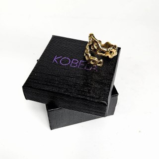 Regulowany organiczny pozłacany pierścionek SMUGI