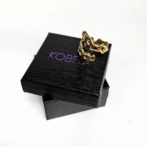 Regulowany organiczny pozłacany pierścionek SMUGI