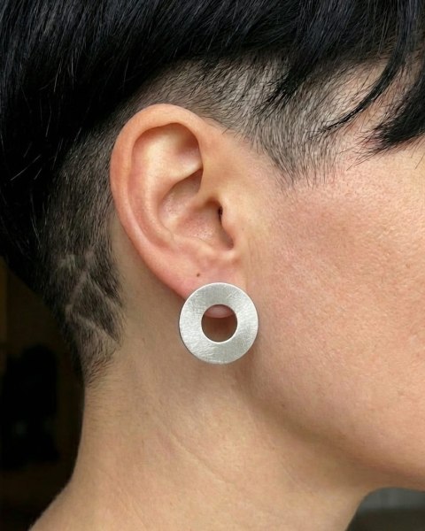 Srebrne eleganckie kolczyki koła sztyfty