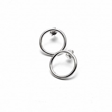 Srebrne proste kółka sztyfty