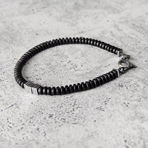 Stylowa Bransoletka z Hematytu w rockowym stylu