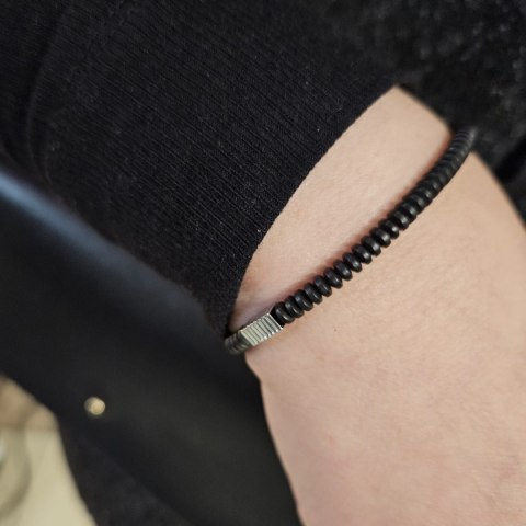 Stylowa Bransoletka z Hematytu w rockowym stylu