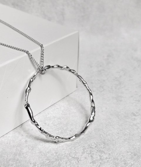 Wisior duże nieregularne organiczne koło VOLCANO