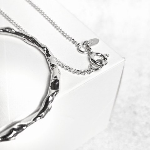 Wisior duże nieregularne organiczne koło VOLCANO