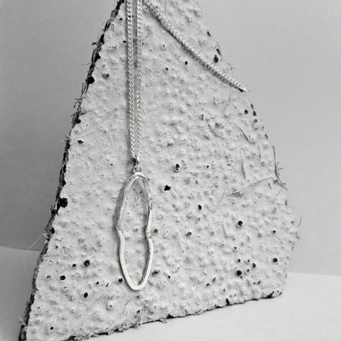 Wisior FALA srebrny nieregularny młotkowany