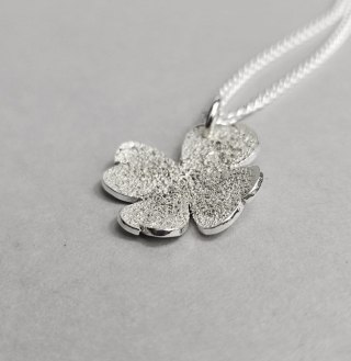 Wisior srebrna czterolistna koniczynka