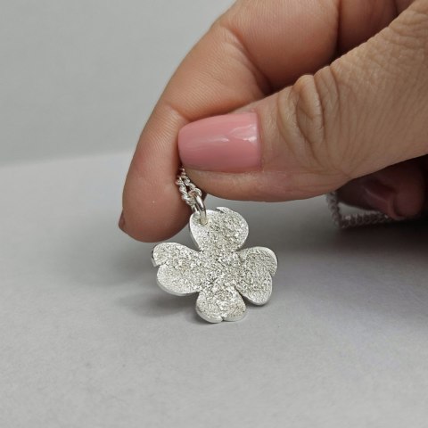 Wisior srebrna czterolistna koniczynka