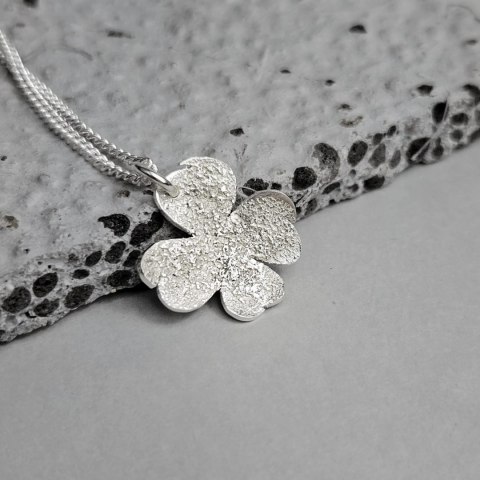 Wisior srebrna czterolistna koniczynka