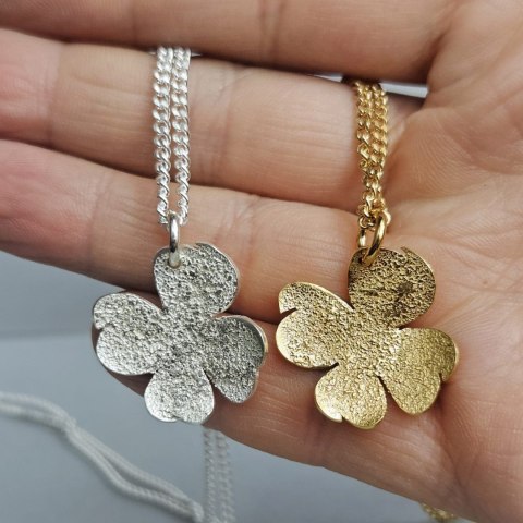 Wisior srebrna czterolistna koniczynka