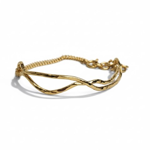 Bransoletka pozłacana Fala