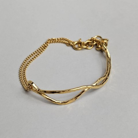 Bransoletka pozłacana Fala