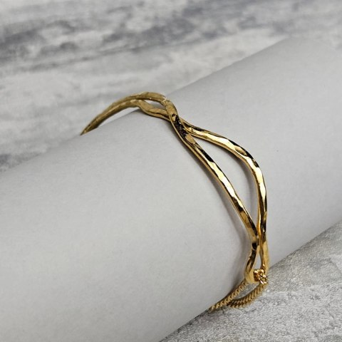 Bransoletka pozłacana Fala