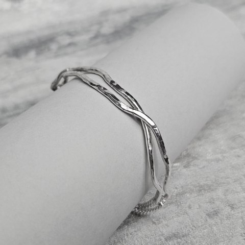 Bransoletka srebrna Fala