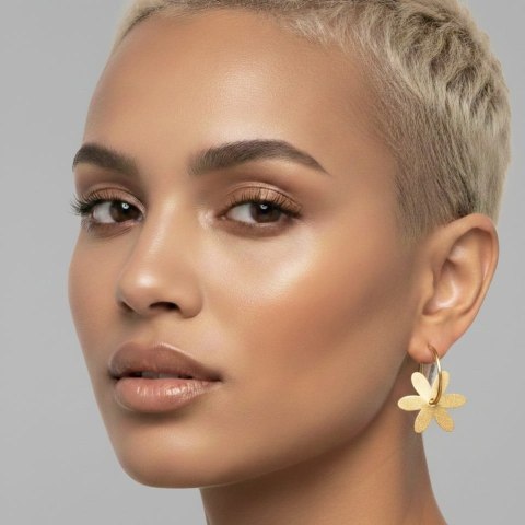 Kolczyki kwiatki pozłacane Stokrotki