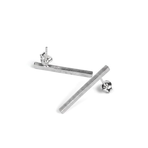 kolczyki sztyfty srebrne patyczki