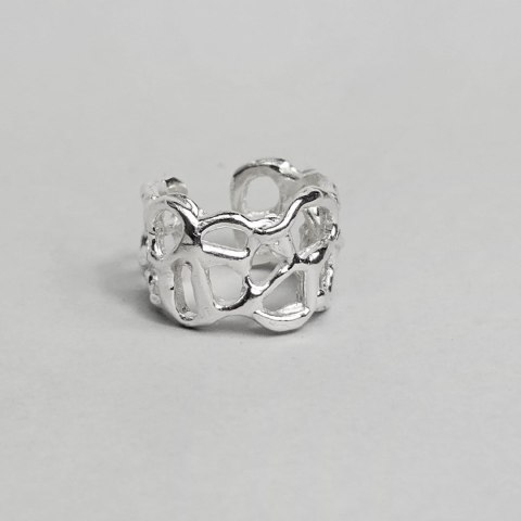 Nausznica SMUGI, srebro, ażurowa