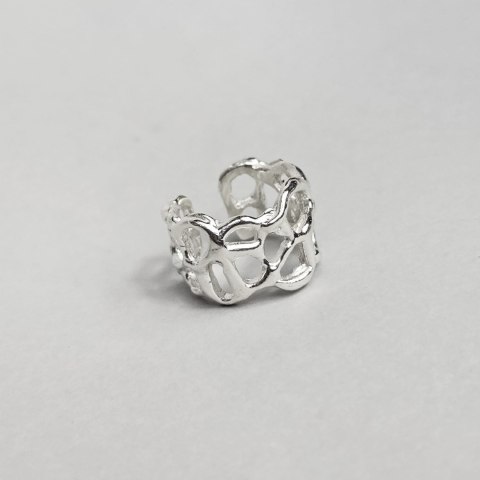 Nausznica SMUGI, srebro, ażurowa