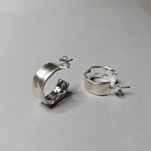 Srebrne Kolczyki TUBO, koła grube