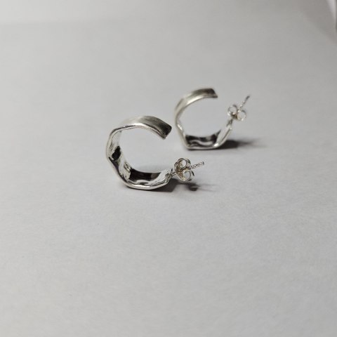 Srebrne Kolczyki TUBO, koła grube